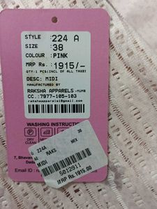 New Pink Frock AlongWith Long shrug &amp; Belt