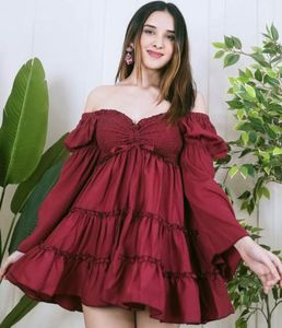 Fits All Sizes Smokey Pattern Dress Top Wear
