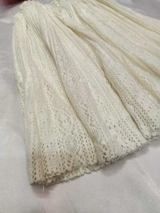 Cream Crocheted/Knitted Mini Skirt🤍