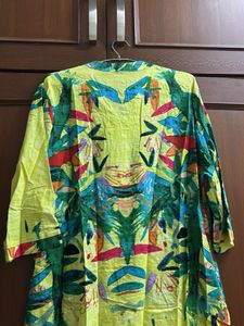 Floral Print Top - Lime Green