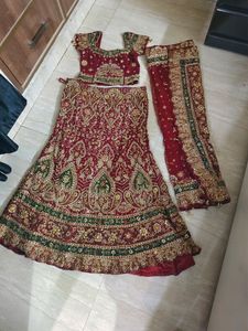 Bridal Lehnga With Stone And Zari Work