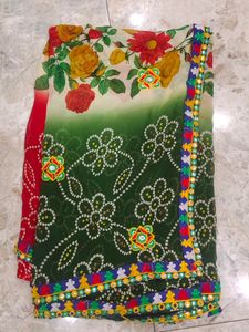 Printed Chiffon Saree