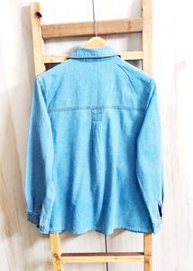 Denim Embroidery Work Shirt Size-42-XL