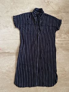 Striped Shirt Dress