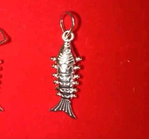 Fish Skeleton Pendant(pure silver pendal)