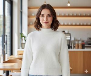 Cozy White Knit Sweater