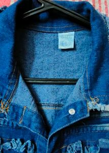 Blue Denim Jacket For Girls