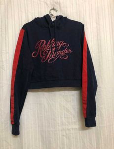 Supre Blue Long Sleeve Crop Top