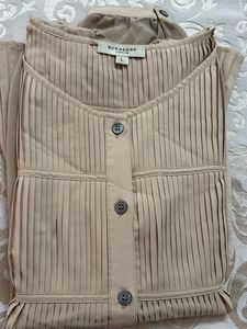 Burberry Pleated Button-Down Top