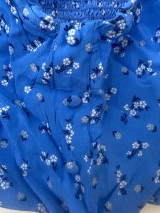 Blue Women Crop Top