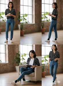 Striped Button-Up Top