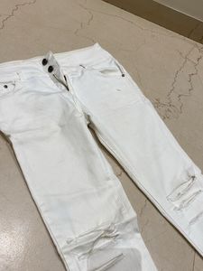 Ripped White Jeans