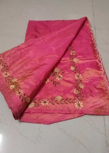 Nice Embroidery Silk Saree