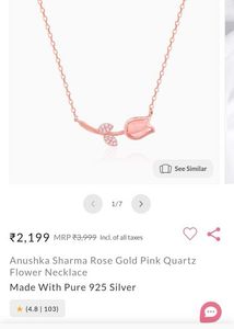 Giva Rose Gold Pink Nacklace