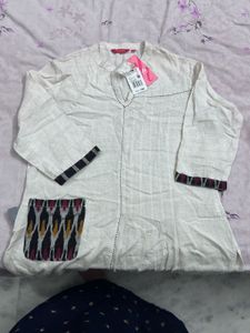 Elegant Cream Kurti Top