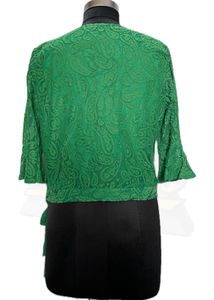 Green Lace Wrap Top