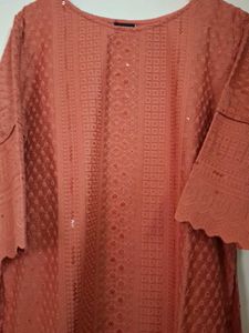 Sea Green And Brick Red Kurtas