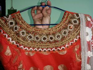 Elegant Orange Anarkali Suit