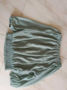 Sage Green Off-Shoulder Top