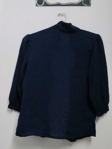 Navy Blue Sheer Shirt