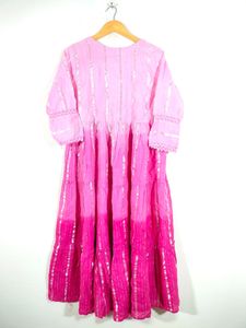 Pink Shades With Silver Strips Kurtas (Women&#39;s)