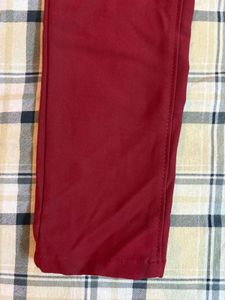 Red Pull-On Stretch Pants