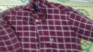 Allen Solly Maroon Plaid Shirt