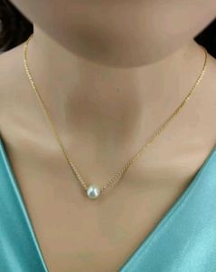 Gold Chain with Pearl Pendant