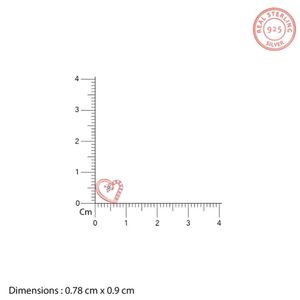 925 Real Silver Heart Earrings