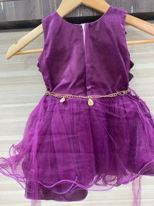 Purple Flower Girl Dress