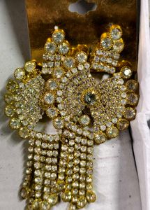Vintage Rhinestone Statement Earrings