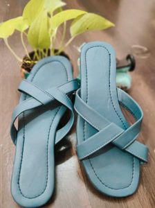 Blue Criss-Cross Flats