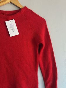 Chic Red Knit Pullover Sweater