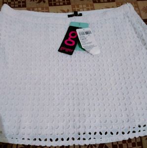 With Tag Ginger White Chikankari Skirt🤍