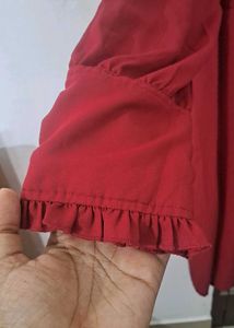 Ajio Meroon Dress