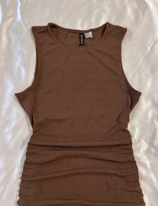 H&M Brown Drawstring Dress