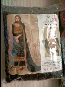 Designer Suits With Beautiful Stone And Zari Work
