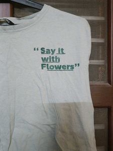 Sage Green Graphic Crop Top