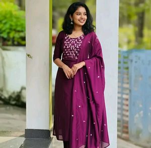Elegant Purple Kurta Set