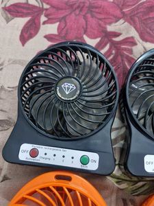 4 Pcs Lot Portable Rechargeable Mini Fan