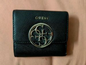 Guess Black Trifold Wallet