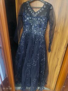 Elegant Navy Blue Ethnic Gown