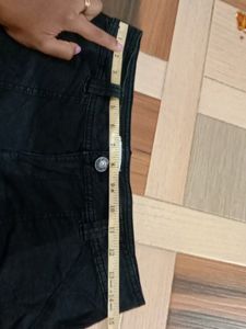 Low Waist Black Trendy Baggy Cargos