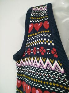 Half Vest Knitted Sweater