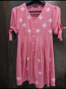 Zudio Embroidered Tunic Pink