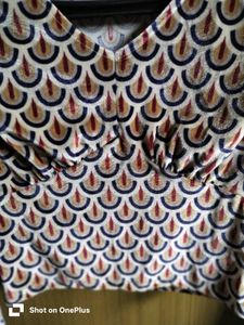 Velvet Patterned Long Sleeve Top/blouse