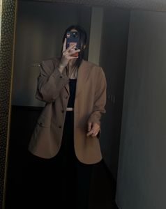 CLASSIC TAN BROWN TAILORED BLAZER