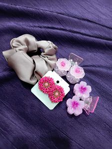 Hair Accessory Set and earrings