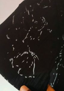 Zudio Black Partial Transparent Shirt