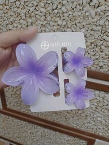 Flower Hair Claw Clips- 6 cards